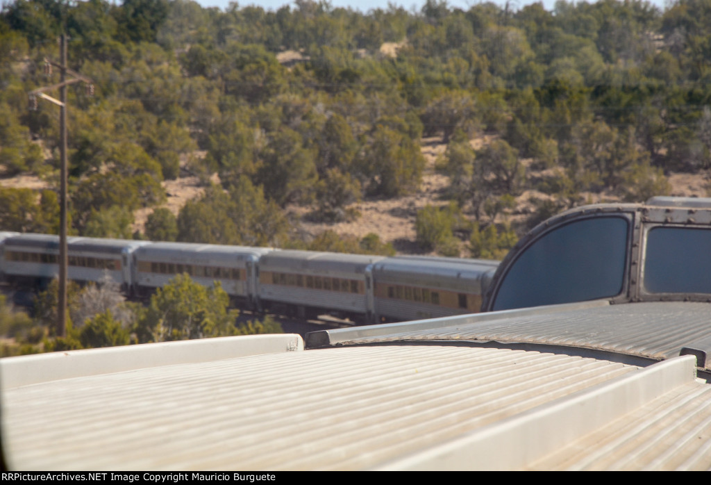 Grand Canyon Railway traveling to the Canyon